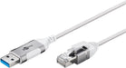 EAN 4040849743771 - Goobay 74377 cambiador de género para cable USB 3.0 type A RJ45 Blanco imagen 3