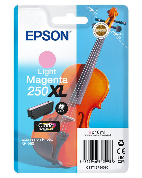 EAN 8715946743998 - Epson 250XL Violin Claria Photo HD cartucho de tinta 1 pieza(s) Original Alto rendimiento (XL) Magenta cl imagen 1