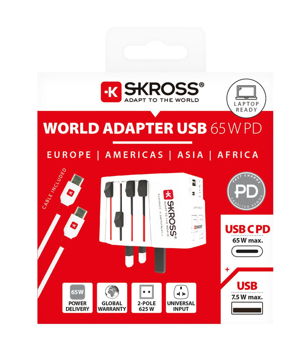 Skross Muv Usb Ac65pd + Kabel Usb-C