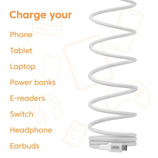 EAN 8719214473617 - CLUB3D CLUB 3D USB-C Magnetic-Coil Cable White cable USB 2 m USB C Blanco imagen 2