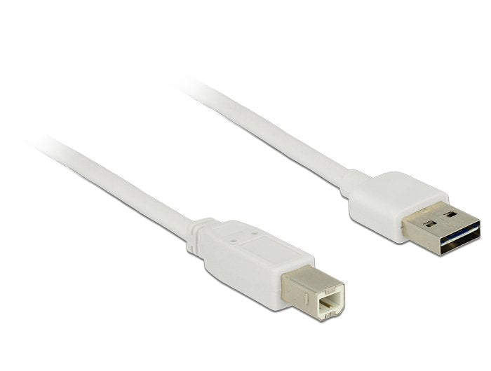 Delock Cable Easy-Usb 2.0 Typ-A Stecker > Usb 2.0 Typ-B Stecker 1 M Weiss