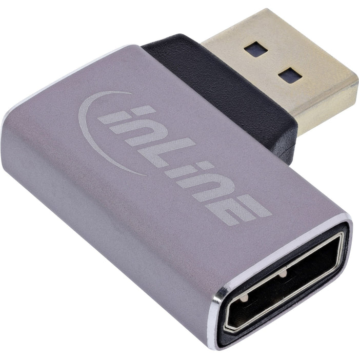 Inline® Displayport 1.4 Adapter, Displayport Macho / Female, 90° Right, 8k Uhd