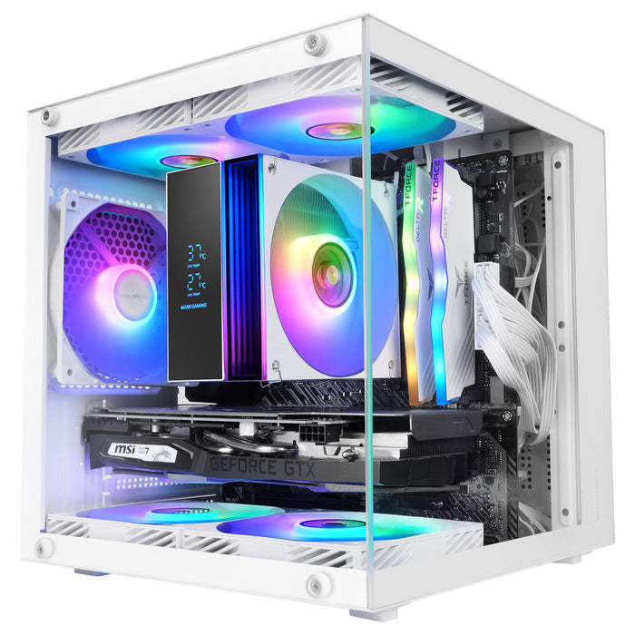 EAN 8435693114819 - Mars Gaming MC-CUBEW carcasa de ordenador Mini Tower Blanco imagen 2