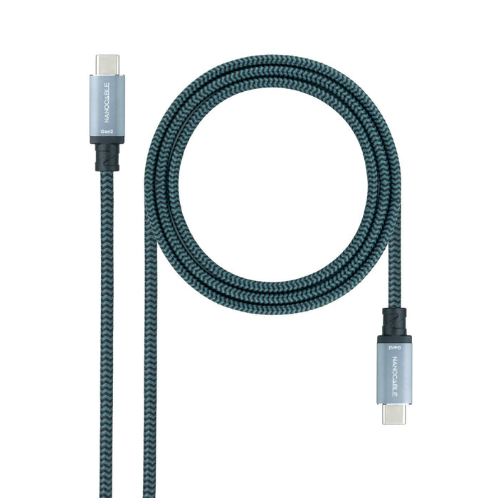 EAN 8433281012523 - Nanocable 10.01.4102-COMB cable USB USB 3.2 Gen 2 (3.1 Gen 2) USB C Negro, Gris imagen 1