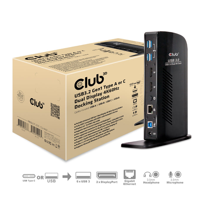 EAN 8719214470777 - CLUB3D CSV-1460 base para portátil y replicador de puertos Acoplamiento USB 3.2 Gen 1 (3.1 Gen 1) Type-B  imagen 9