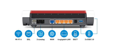 EAN 4023125029998 - Box FRITZ! 7590 AX router inalámbrico Gigabit Ethernet Doble banda (2,4 GHz / 5 GHz) Blanco imagen 2