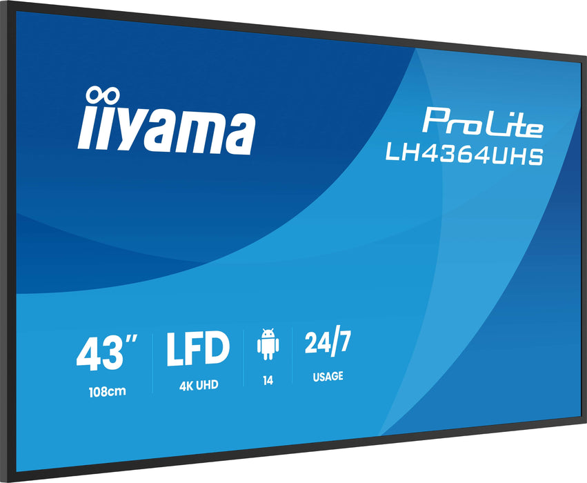 EAN 4948570125302 - iiyama LH4364UHS-B1AG pantalla de señalización Pantalla plana para señalización digital 109,2 cm (43") LE imagen 4