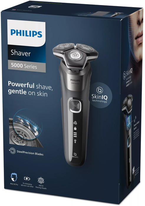 EAN 8720689021197 - Philips SHAVER Series 5000 S5887/13 afeitadora Máquina de afeitar de rotación Recortadora Gris imagen 3
