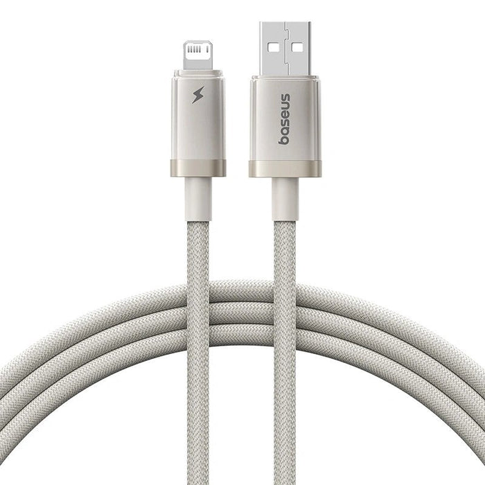 Titanium Alloy Fast Charging Cable Usb To Ip 2.4a 2m Galaxy Titanium Gold