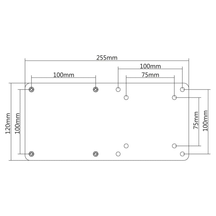 Placa De Montaje Compatible Con Inline Vesa 75/100 Para Intel Nuc