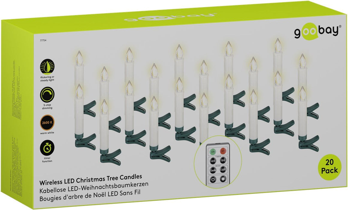 Goobay Led Weihnachtsbaumkerzen Blanco