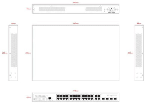 EAN 5715063507773 - Ernitec ELECTRA-M224-1GB-370W switch imagen 2