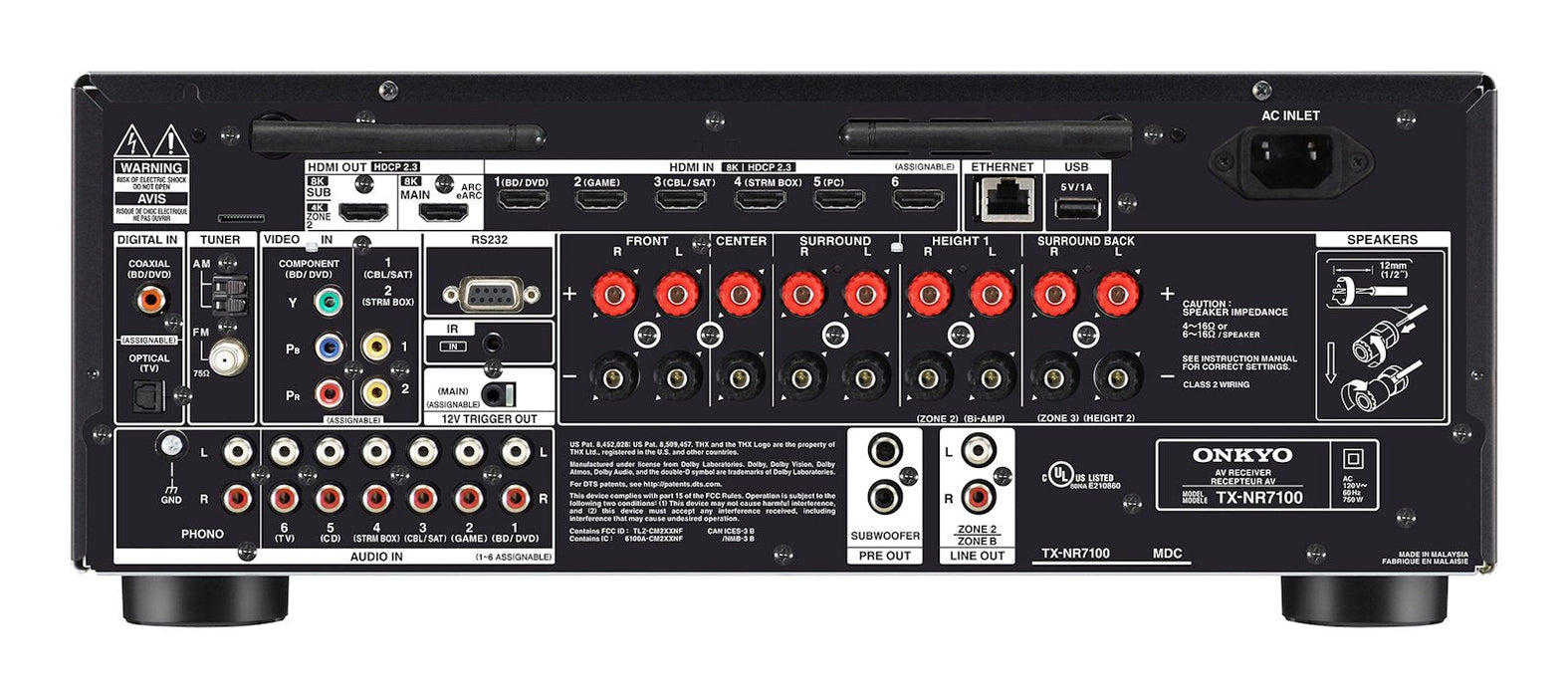Onkyo Tx-Nr7100 7.2 Channels 3d Black