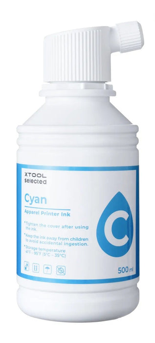 Xtool Selected Apparel Printer Ink - Cyan (500 Ml)