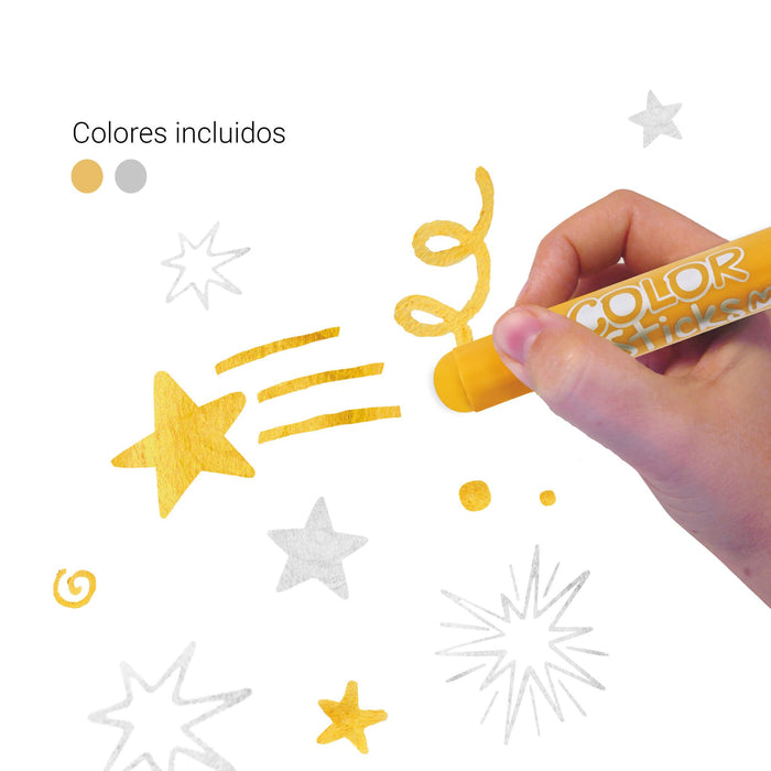 EAN 8410782188803 - APLI Kids Color Sticks Oro, Plata 2 pieza(s) imagen 2