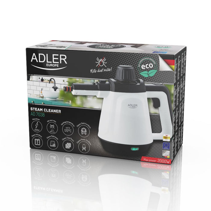 EAN 5903887803588 - Adler AD 7038 limpiador a vapor Limpiador a vapor portátil 0,45 L 2000 W Negro, Blanco imagen 18