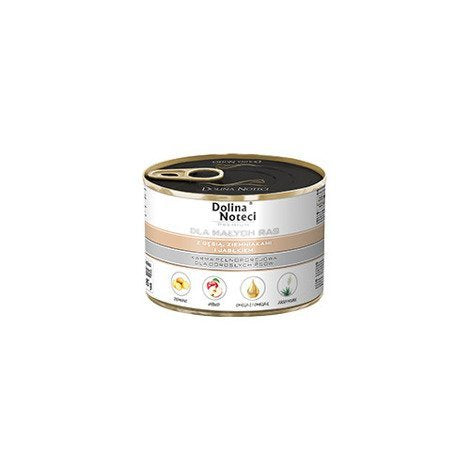 EAN 5902921300458 - Dolina Noteci 5902921300458 alimento húmedo para perros Manzana, Banana, Patata, Aves Adulto 185 g imagen 1