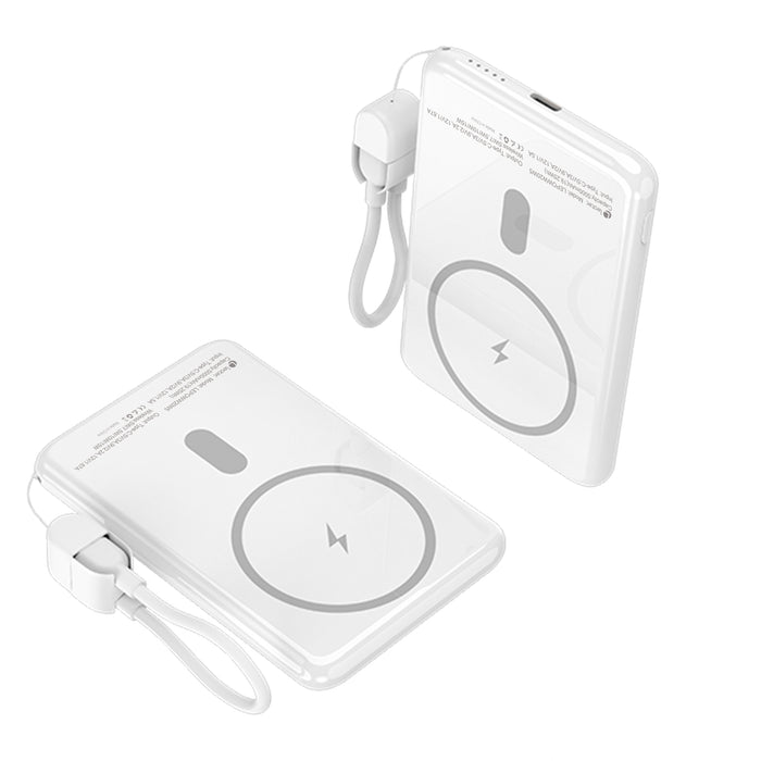Powerbank 5000mah Leotec Lepoww20w5w 20w Wireless Blanca Incluye Cable Usb Tipo-C