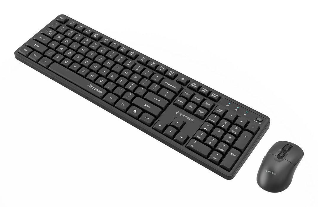 Gembird Silent Key Pro Business Wireless Desktop Set Negro Us Layout