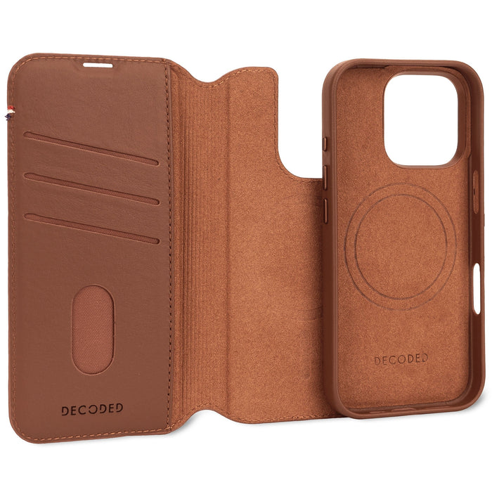 Decoded Leather Detachable Wallet Funda Para Iphone 16 Pro 16 Cm (6.3") Funda Cartera Marrón