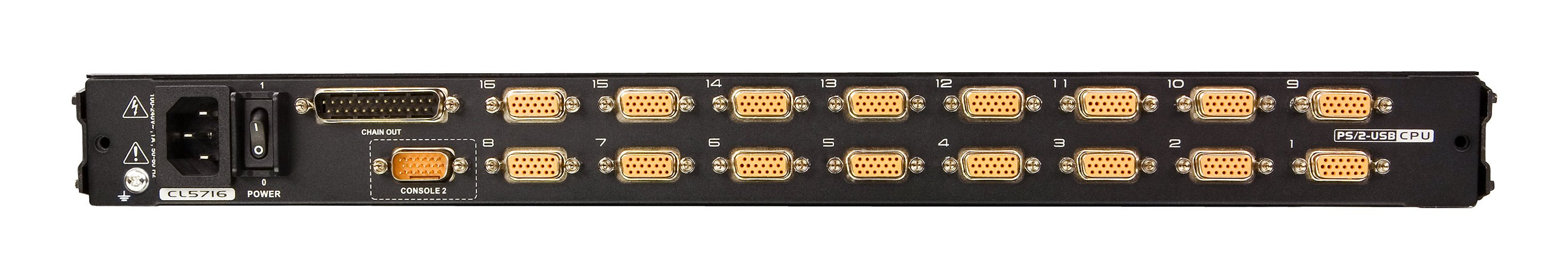 Aten Cl5716mw 43cm Wide Lcd Kvm Switch, Usb-Ps 2,Vga, 16 Port, De-Layout