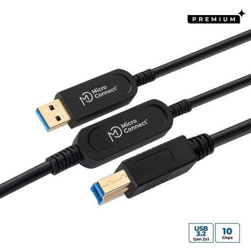 EAN 5704174889977 - Microconnect MC-USB3.0AB20OP cable USB USB 3.2 Gen 2 (3.1 Gen 2) 20 m USB A USB B Negro imagen 1