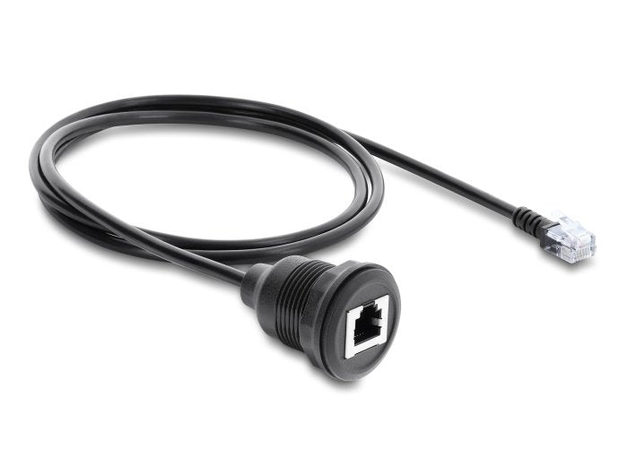 Delock Cable Rj12 Conector Macho A Rj12 Conector Hembra Para Montaje 1 M Negro