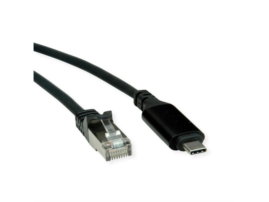 Roline Usb 3.2 Gen 2 Typ C Zu Gigabit Ethernet Konvertercable Schwarz 2m