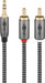 EAN 4040849652844 - Goobay 65284 cable de audio 0,5 m 3,5mm 2 x RCA Negro, Plata imagen 2