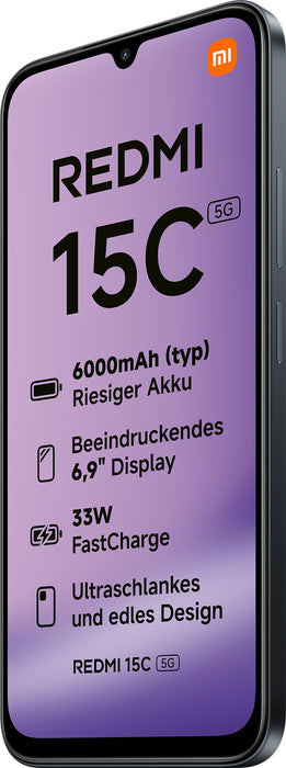 EAN 6932554458607 - Xiaomi Redmi 15C 17,5 cm (6.9") 5G USB Tipo C 4 GB 128 GB 6000 mAh Negro imagen 4