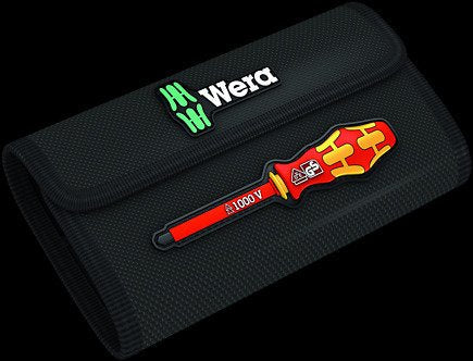 Wera Kraftform Kompakt Vde 17 Ra Imperial 1, 17 Piezas, Destornillador Rojo/Amarillo, Incl. 2 Mangos Enchufables, Hojas Intercambiables Vde 5006619001
