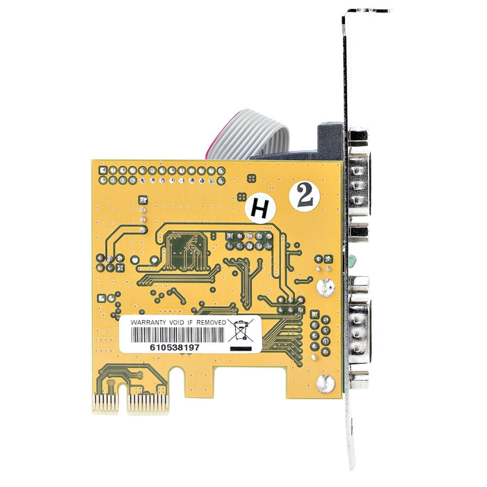 Pcie Dual Serial Port Card -   Ctlr 16c1050 Uart 5v/12v Status Light