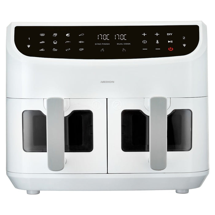 Freidora  Medion Doppel  Life P20 Md11760 Xxl (Blanco, 2.600 Watt, 2 Körbe Je 4,35 Liter) 50077283
