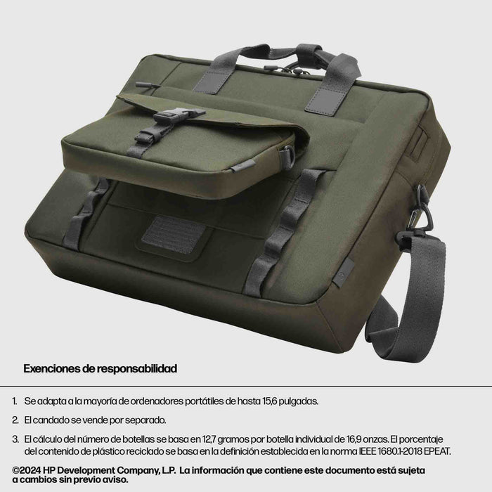 EAN 0197961660449 - HP 15.6 Modular Laptop Bag 39,6 cm (15.6") Bandolera Verde, Gris imagen 7