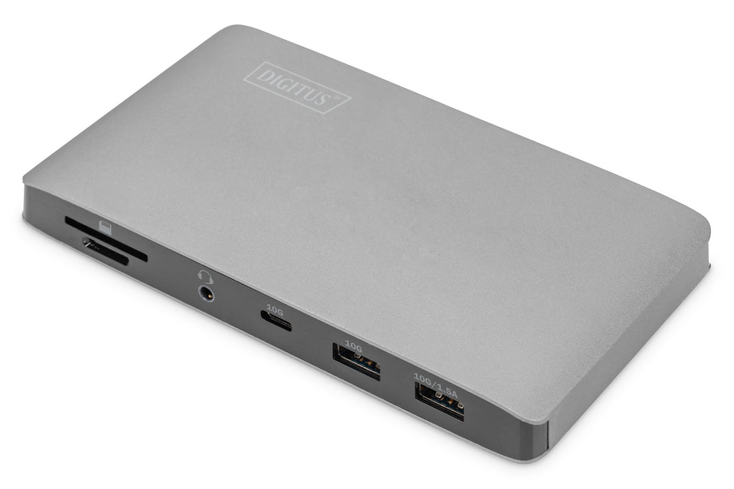 EAN 4016032480921 - Digitus DA-70895 base para portátil y replicador de puertos Alámbrico Thunderbolt 3 Negro, Gris imagen 1