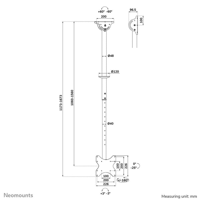 EAN 8717371447441 - Neomounts CL35-340BL12 soporte para TV 106,7 cm (42") Negro imagen 20