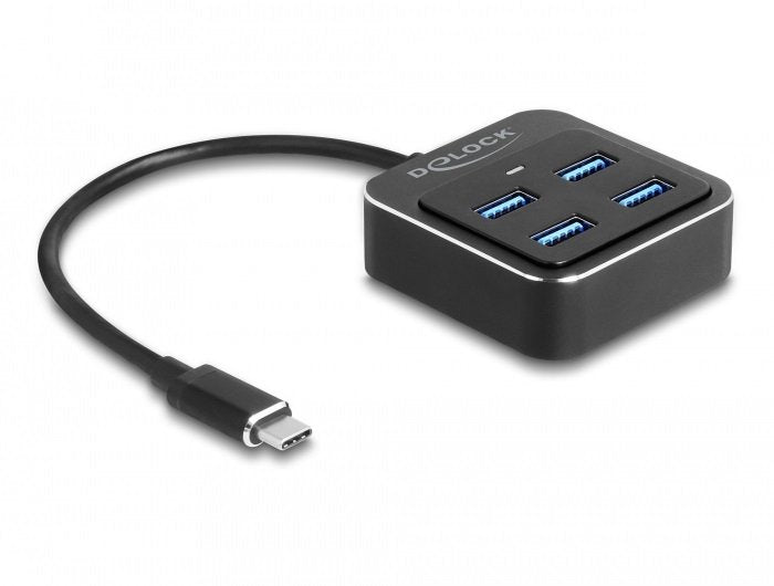 Delock 64191 Hub De Interfaz Usb 3.2 Gen 2 (3.1 Gen 2) Type-C 10000 Mbit/S Negro