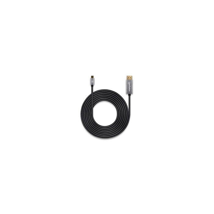 EAN 766623354851 - Manhattan 354851 adaptador de cable de vídeo 3 m USB Tipo C Negro, Plata imagen 5