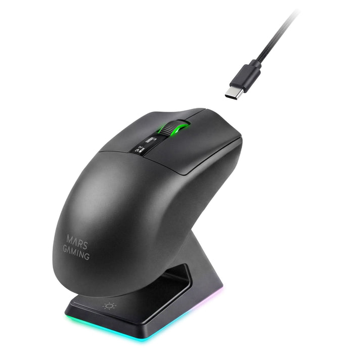 Raton Optico Wireless Mmwelite Negro Mars Gaming