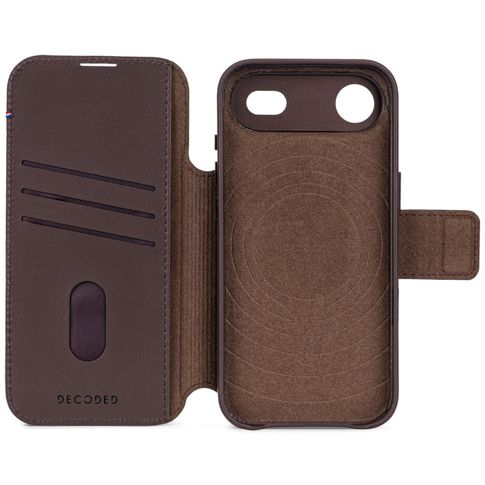 Decoded Leather Detachable Wallet Ip 17 Air Chocolate Brown