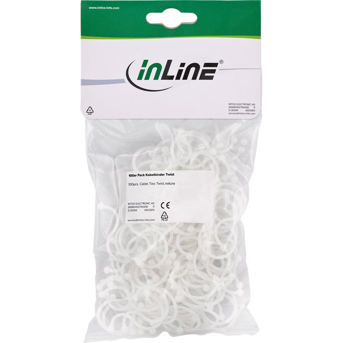 Inline Brida Para Cables Twist 18-22mm - Natural - 100 Unidades