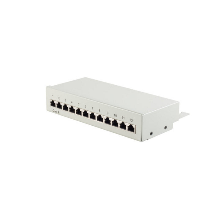 S-Impuls Desktop-Rj45-Patchpanel, 12-Port, Cat 6 Stp, Gris