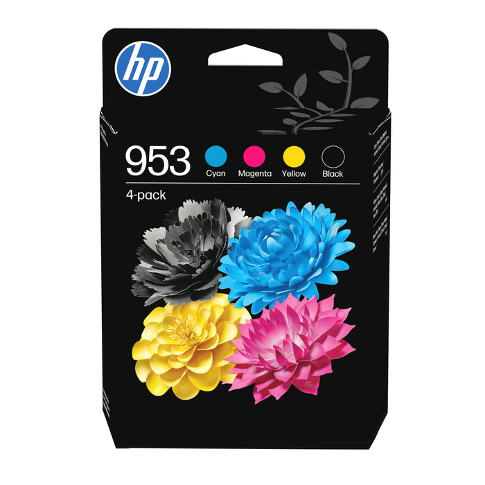EAN 0195122352196 - HP 953 4-Pack CMYK(4) Original Ink Cartridge Combo cartucho de tinta 4 pieza(s) Rendimiento estándar Negr imagen 1