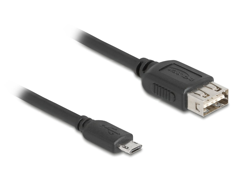 Delock 81517 Cable Usb 2.0 Easy Usb Tipo Micro-B Macho A Easy Usb Tipo-A Hembra 0,5 M