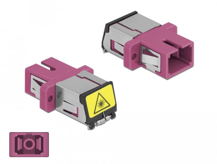Lwl Kupplung Mit Laserschutzklappe Sc Simplex Buchse Zu Sc Simplex Buchse Multimode Violett