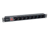 EAN 4015867225301 - Equip 333286 unidad de distribución de energía (PDU) 8 salidas AC 1U Negro imagen 1