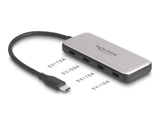 EAN 4043619642618 - DeLOCK 64261 hub de interfaz USB 3.2 Gen 1 (3.1 Gen 1) Type-C 10000 Mbit/s Negro, Gris imagen 2