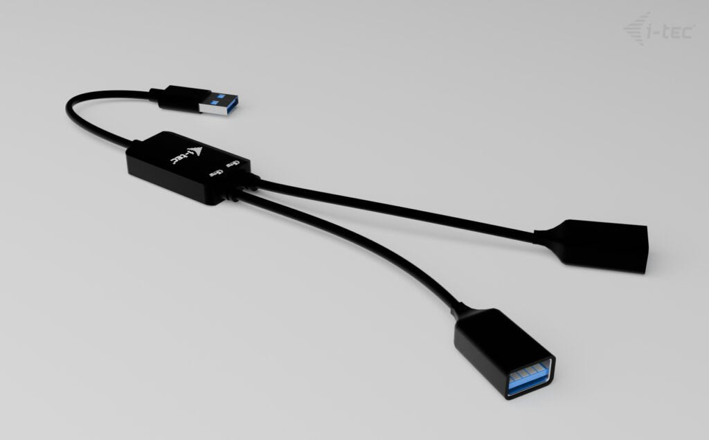 EAN 8595611707384 - i-tec USB-A Cable HUB 2 port (2x USB-A) cable USB USB 3.2 Gen 1 (3.1 Gen 1) 0,1 m USB A 2 x USB A Negro imagen 5