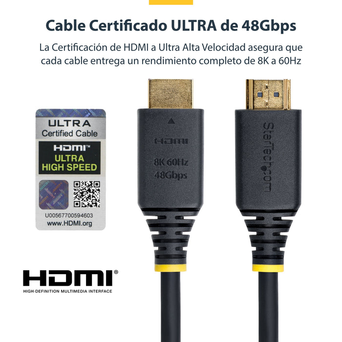 EAN 0065030920247 - StarTech.com HDMI21-CBL-8K60-2M cable HDMI HDMI tipo A (Estándar) Negro imagen 12
