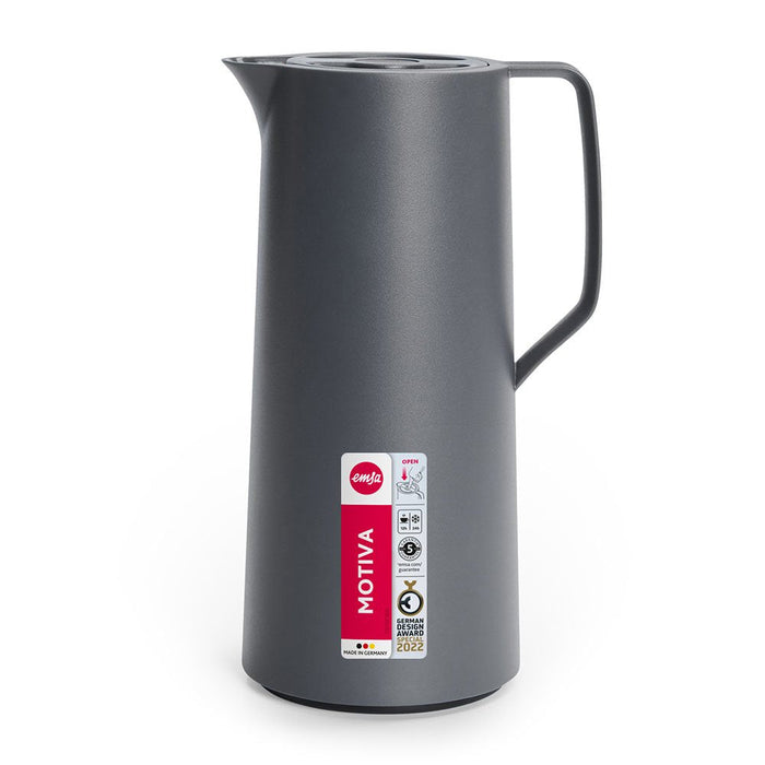 Emsa Motiva Insulated Jug Quick-Press Quickpress 1l Anthracite (3110600634)